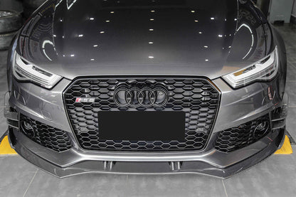 2013-2018 Audi RS6 Avant BS Style Carbon Fiber Front Lip - Carbonado