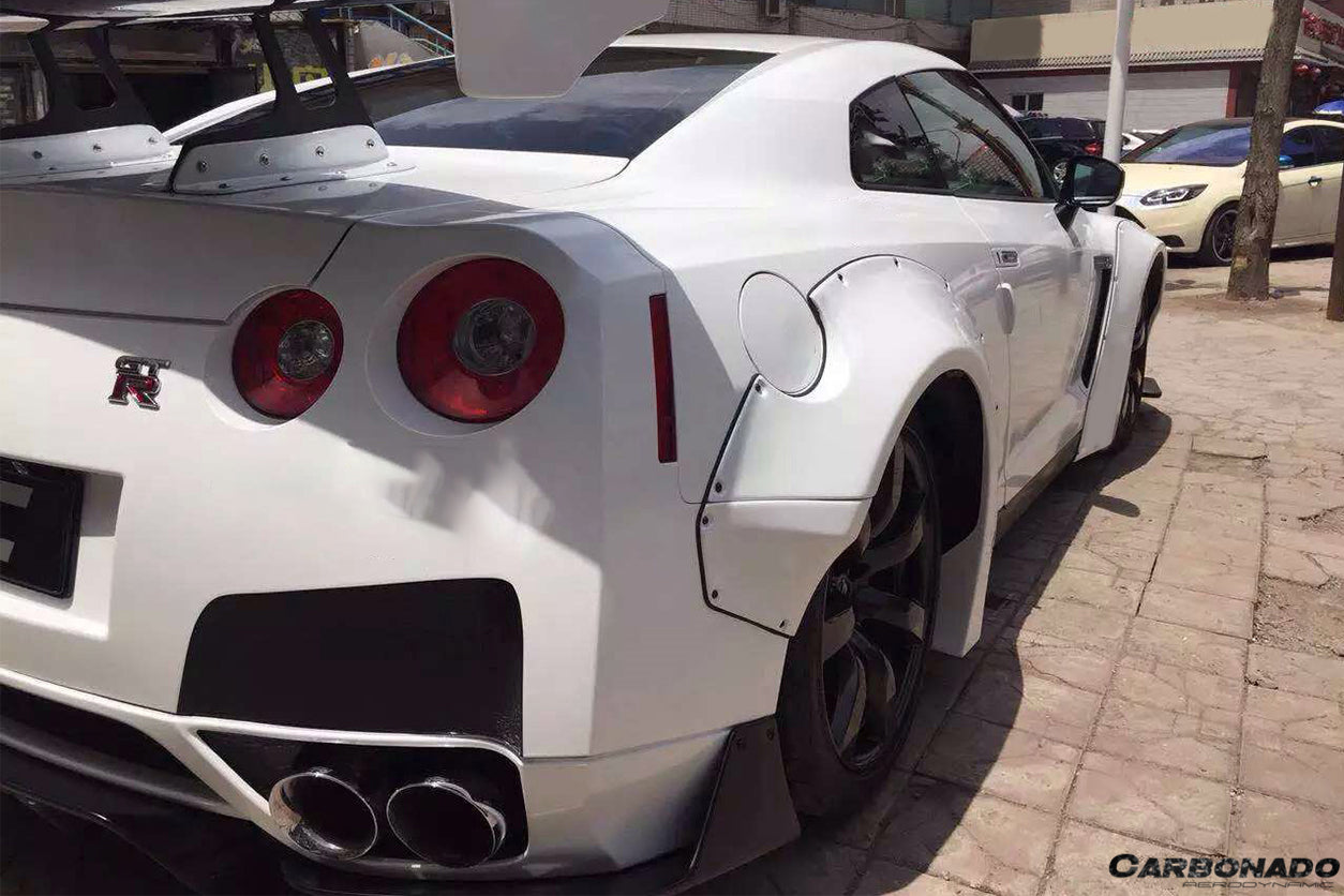 2008-2016 Nissan GTR R35 CBA/DBA DE Style Wide Fender Flares - Carbonado