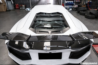 2011-2021 Lamborghini Aventador LP700 LP740 Coupe/Roadster RZS Style Carbon Fiber Trunk Spoiler - Carbonado