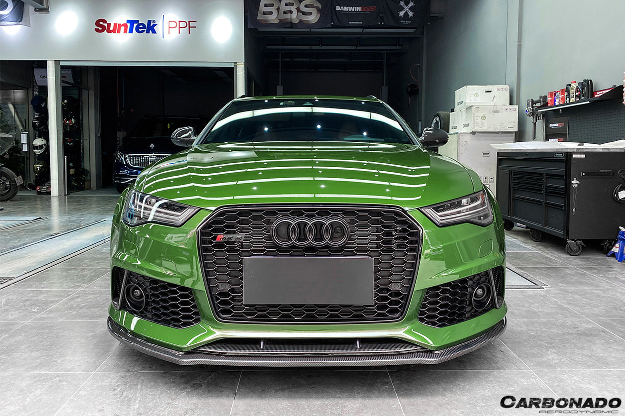 2013-2018 Audi RS6 Avant MN Style Carbon Fiber Front Lip - Carbonado