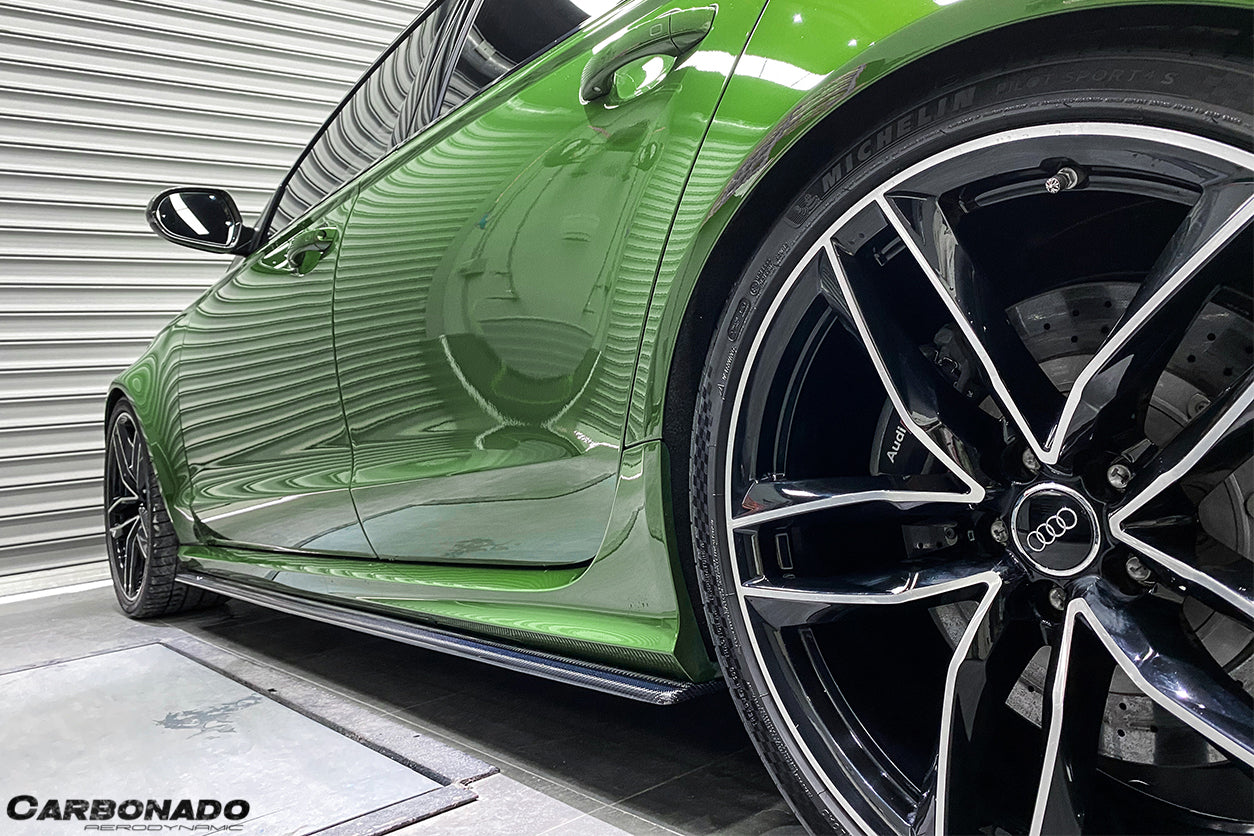 2013-2018 Audi RS6 Avant MN Style Carbon Fiber Side Skirts - Carbonado