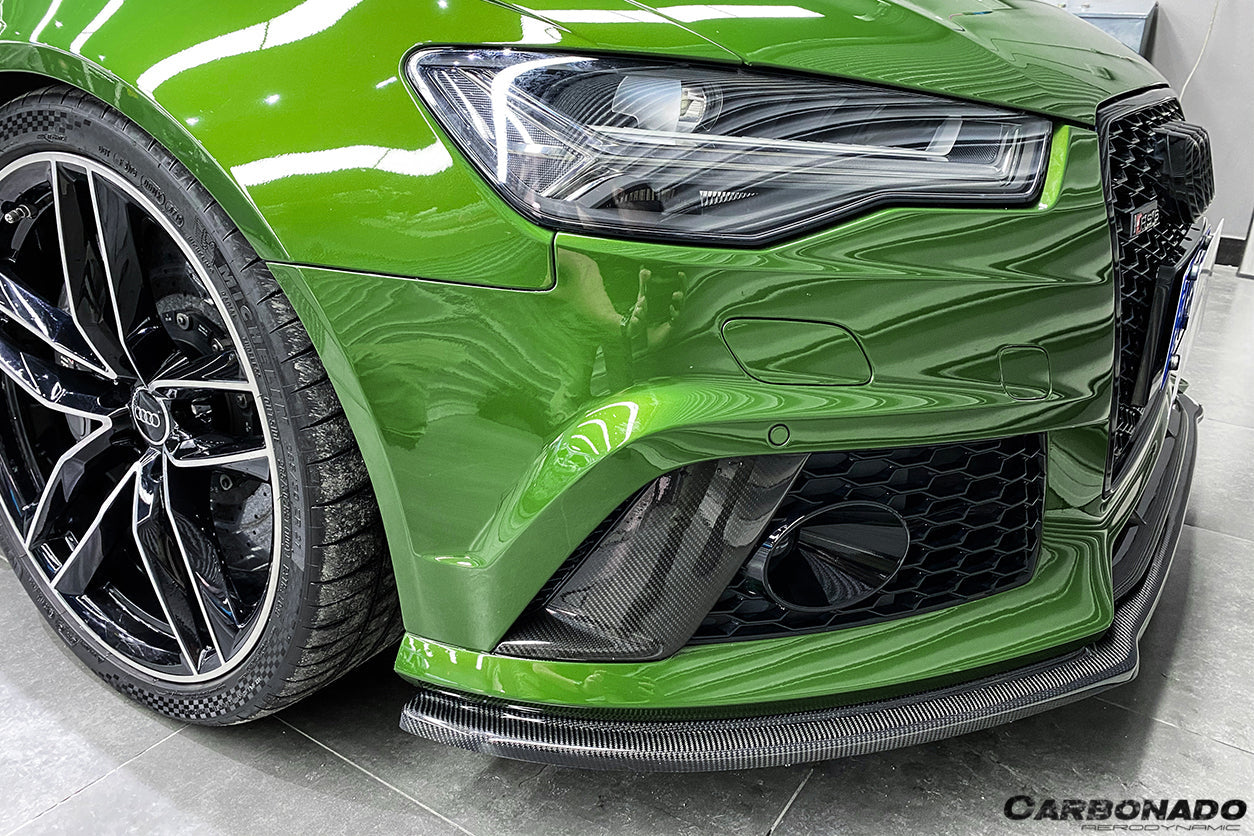 2013-2018 Audi RS6 Avant MN Style Carbon Fiber Front Lip - Carbonado