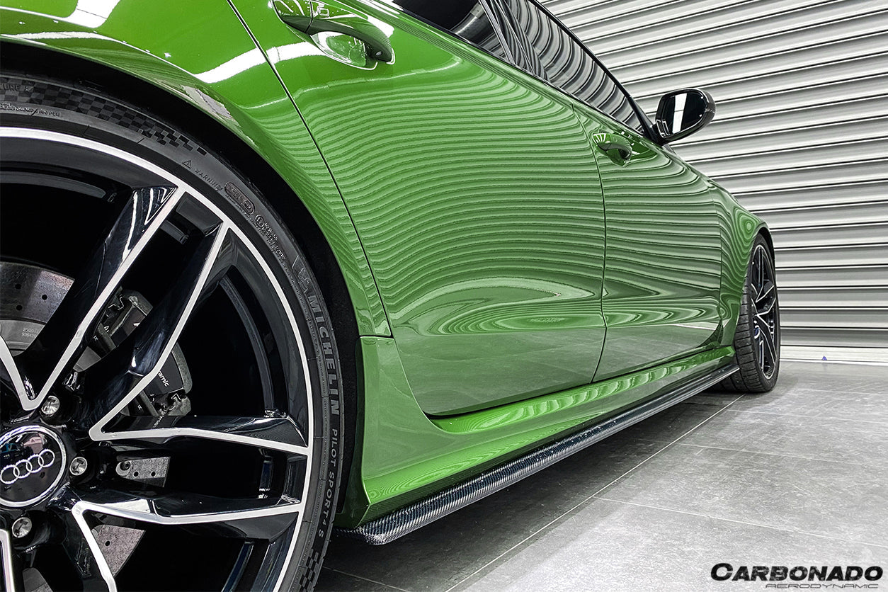 2013-2018 Audi RS6 Avant MN Style Carbon Fiber Side Skirts - Carbonado