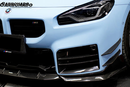 2021-2024 BMW M2 G87 AD Style Dry Carbon Fiber Front Bumper Air Inlet Trim