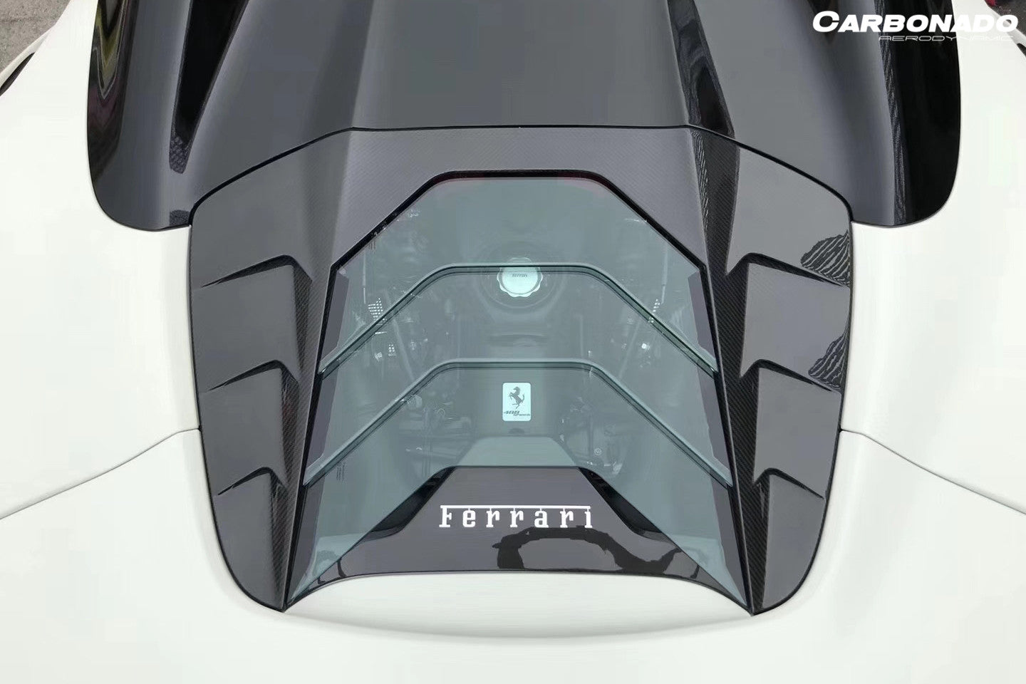 2015-2019 Ferrari 488 Spider MSY Style Carbon Fiber Engine Hood