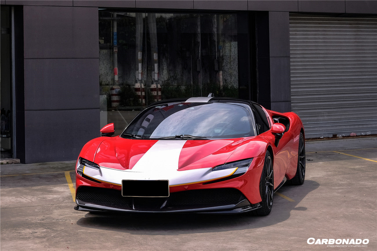 2020-UP Ferrari SF90 Stradale OE Style Autoclave Carbon Fiber Front Lip
