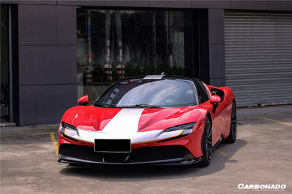 2020-UP Ferrari SF90 Stradale OE Style Autoclave Carbon Fiber Front Lip