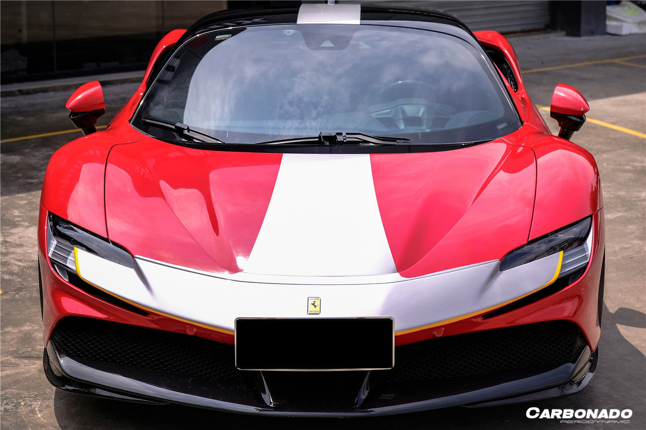 2020-UP Ferrari SF90 Stradale OE Style Autoclave Carbon Fiber Front Lip