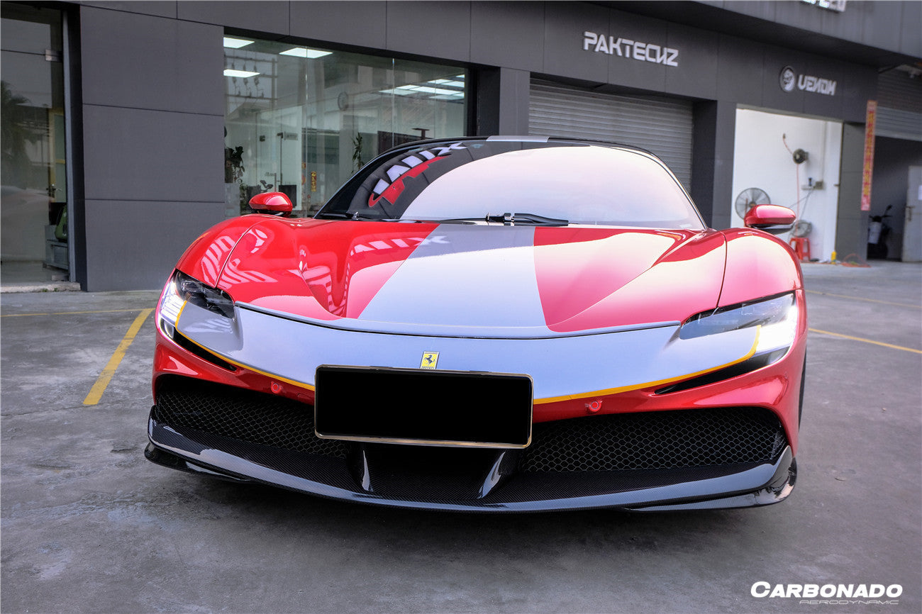 2020-UP Ferrari SF90 Stradale OE Style Autoclave Carbon Fiber Front Lip