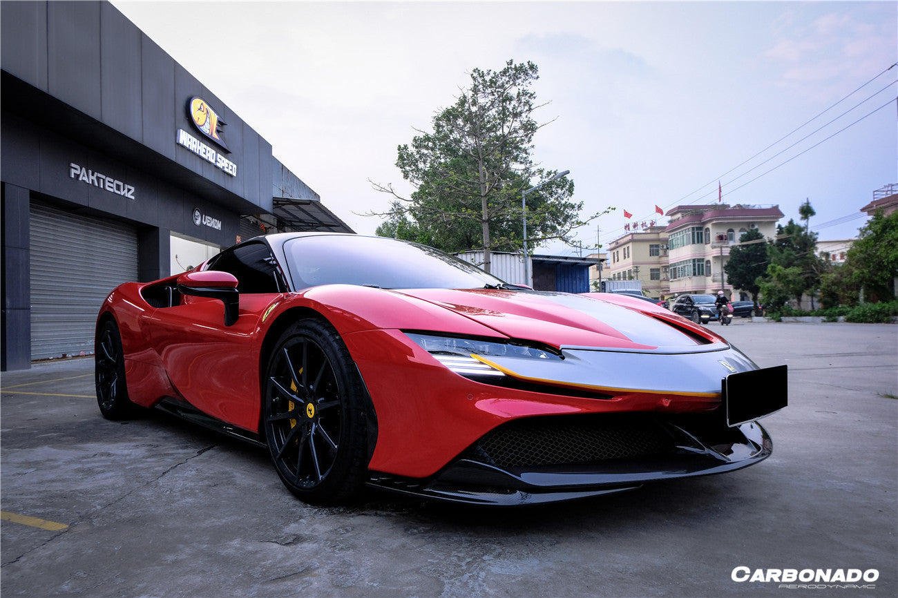 2020-UP Ferrari SF90 Stradale OE Style Autoclave Carbon Fiber Side Skirts