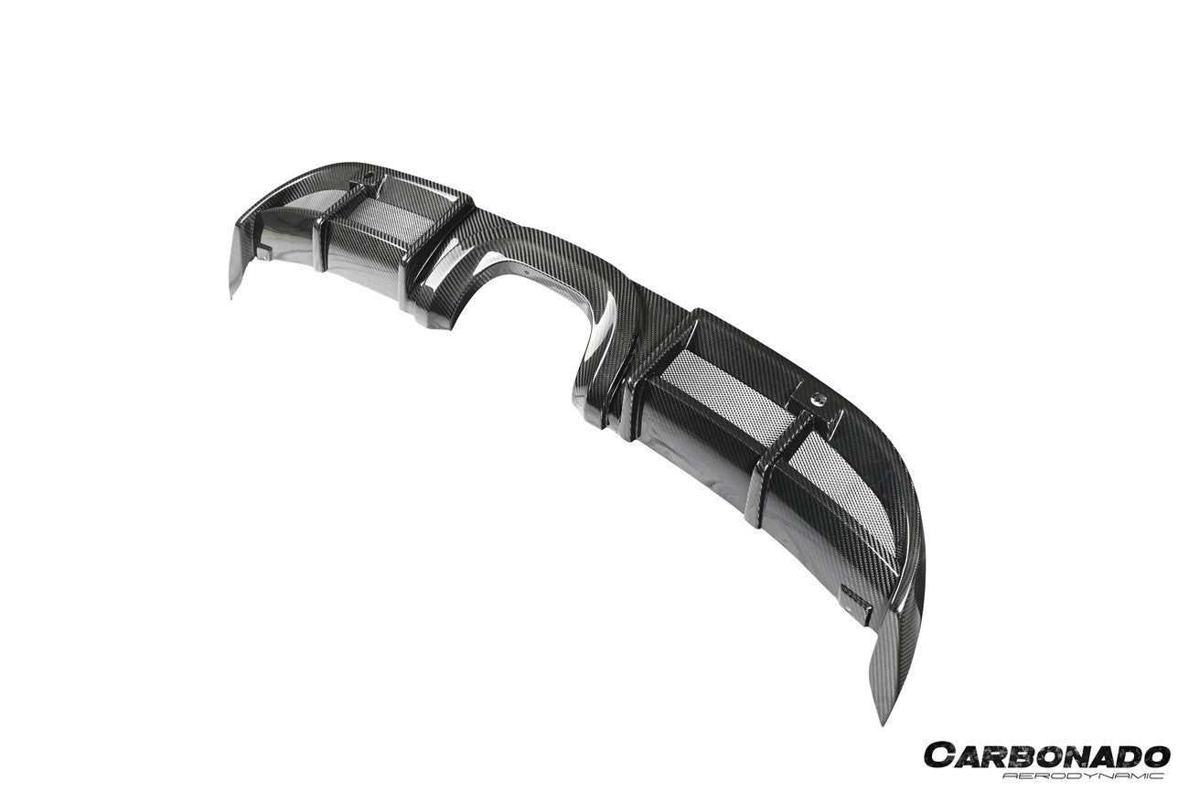 2017-2025 Porsche 718 Cayman Boxster GT4 Style Dry Carbon Fiber Middle Exhaust Rear Diffuser Lip