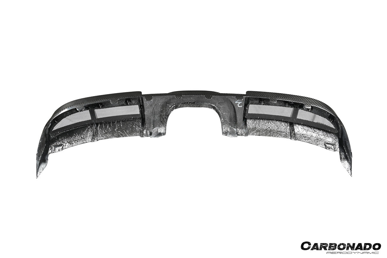 2017-2025 Porsche 718 Cayman Boxster GT4 Style Dry Carbon Fiber Middle Exhaust Rear Diffuser Lip
