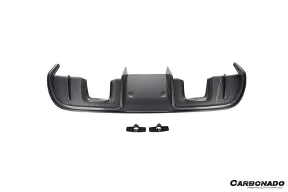 2017-2025 Porsche 718 Cayman Boxster GT4RS Style Autoclave Carbon Fiber Rear Diffuser Lip With Winglets And Exhaust Tips