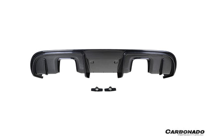 2017-2025 Porsche 718 Cayman Boxster GT4RS Style Autoclave Carbon Fiber Rear Diffuser Lip With Winglets And Exhaust Tips