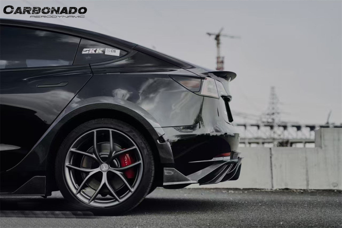 2017-2023 Tesla Pre Model 3 Turbo Style Carbon Fiber & pattern Look Wide body kit