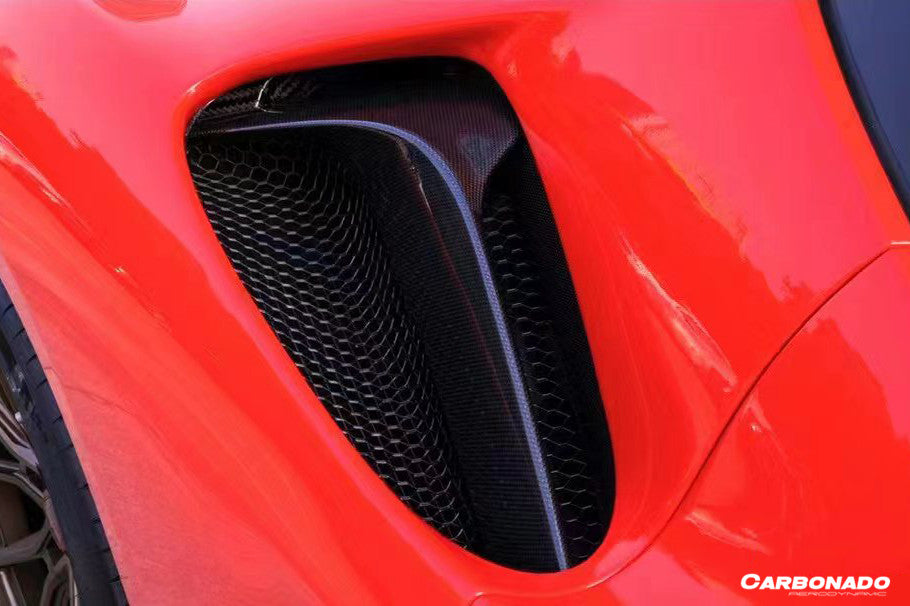 2020-UP Ferrari SF90 Stradale OE Style Autoclave Carbon Fiber Qaurter Panel Side Scoops