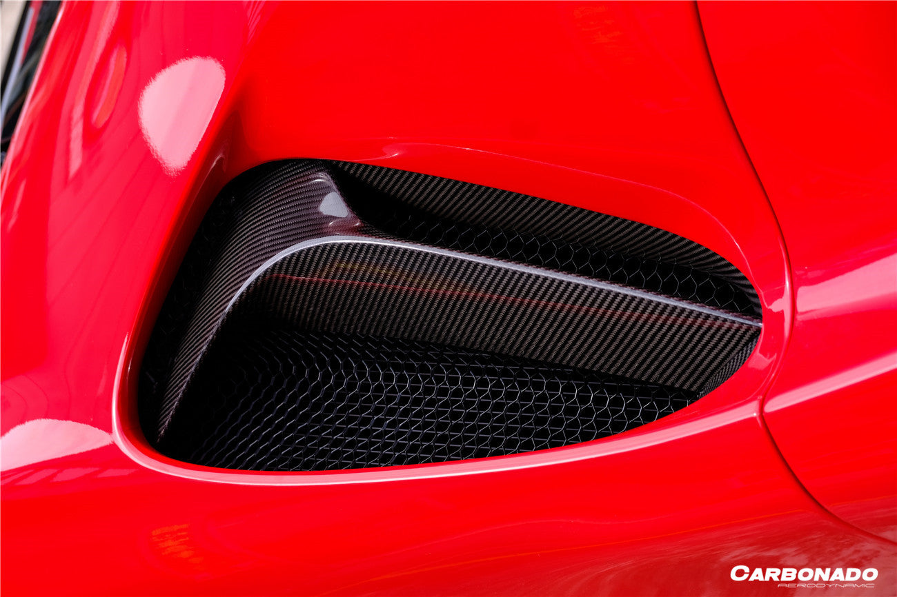 2020-UP Ferrari SF90 Stradale OE Style Autoclave Carbon Fiber Qaurter Panel Side Scoops