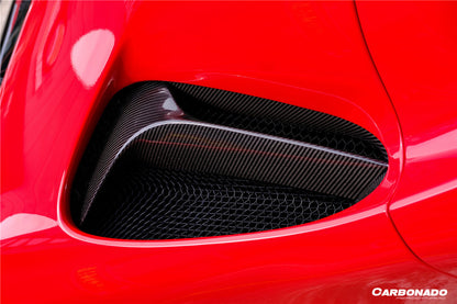 2020-UP Ferrari SF90 Stradale OE Style Autoclave Carbon Fiber Qaurter Panel Side Scoops