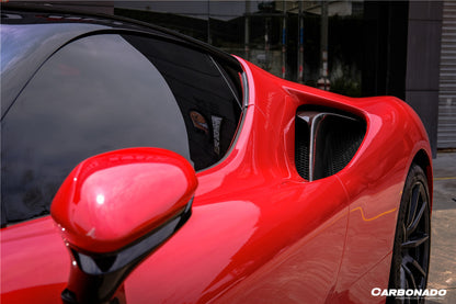 2020-UP Ferrari SF90 Stradale OE Style Autoclave Carbon Fiber Qaurter Panel Side Scoops