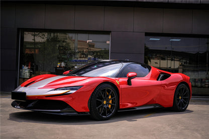 2020-UP Ferrari SF90 Stradale OE Style Autoclave Carbon Fiber Side Skirts
