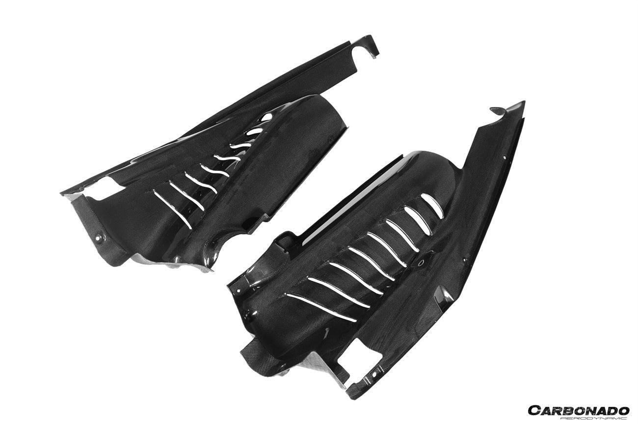 2015-2023 Ferrari 488 GTB Pista  F8 Dry Carbon Fiber Engine Bay Panels With Heat Protection