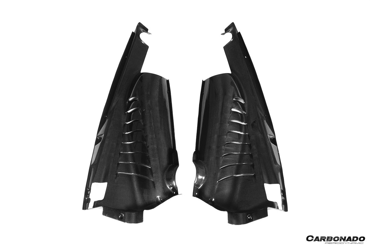 2015-2023 Ferrari 488 GTB Pista  F8 Dry Carbon Fiber Engine Bay Panels With Heat Protection