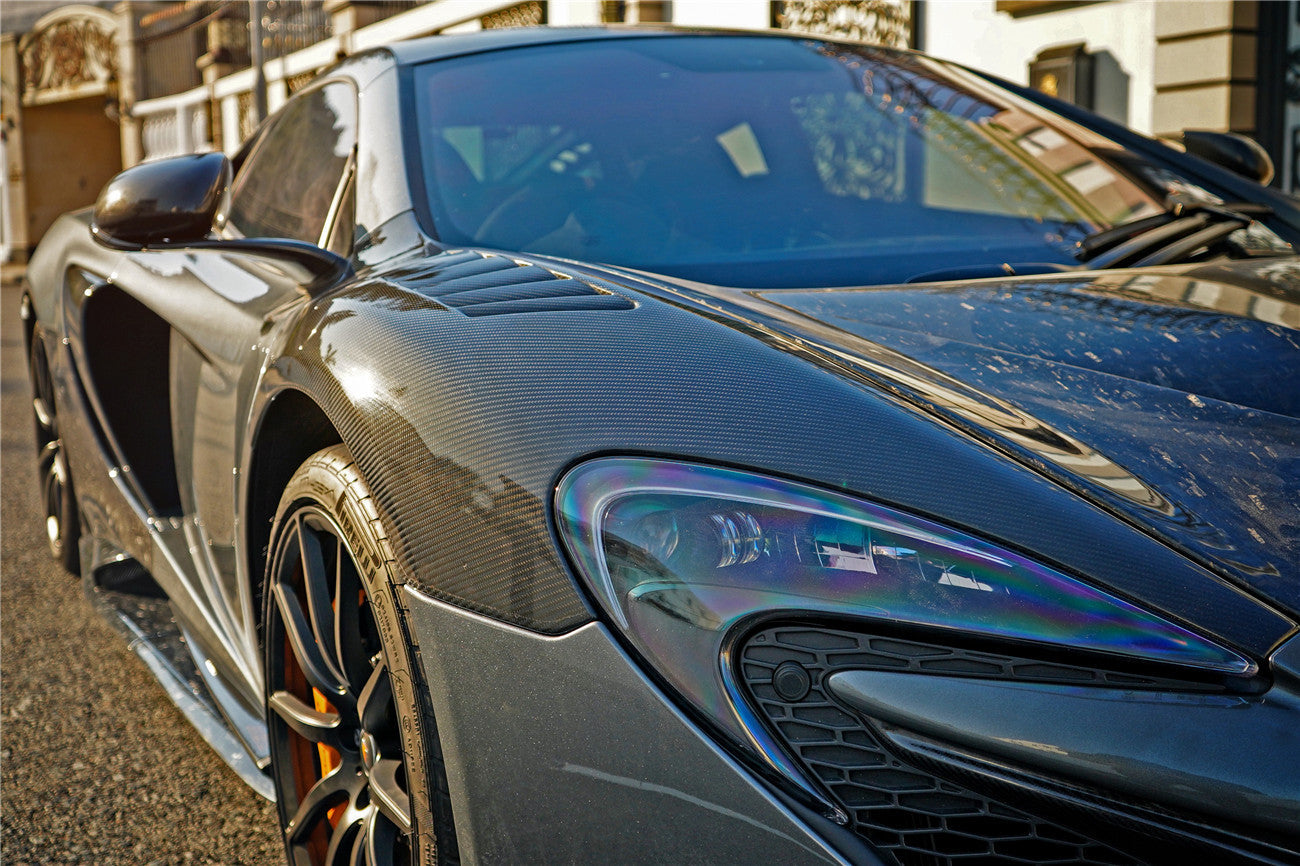 2014-2017 McLaren 650S Convert 675LT Style Autoclave Carbon Fiber Front Fender - Carbonado