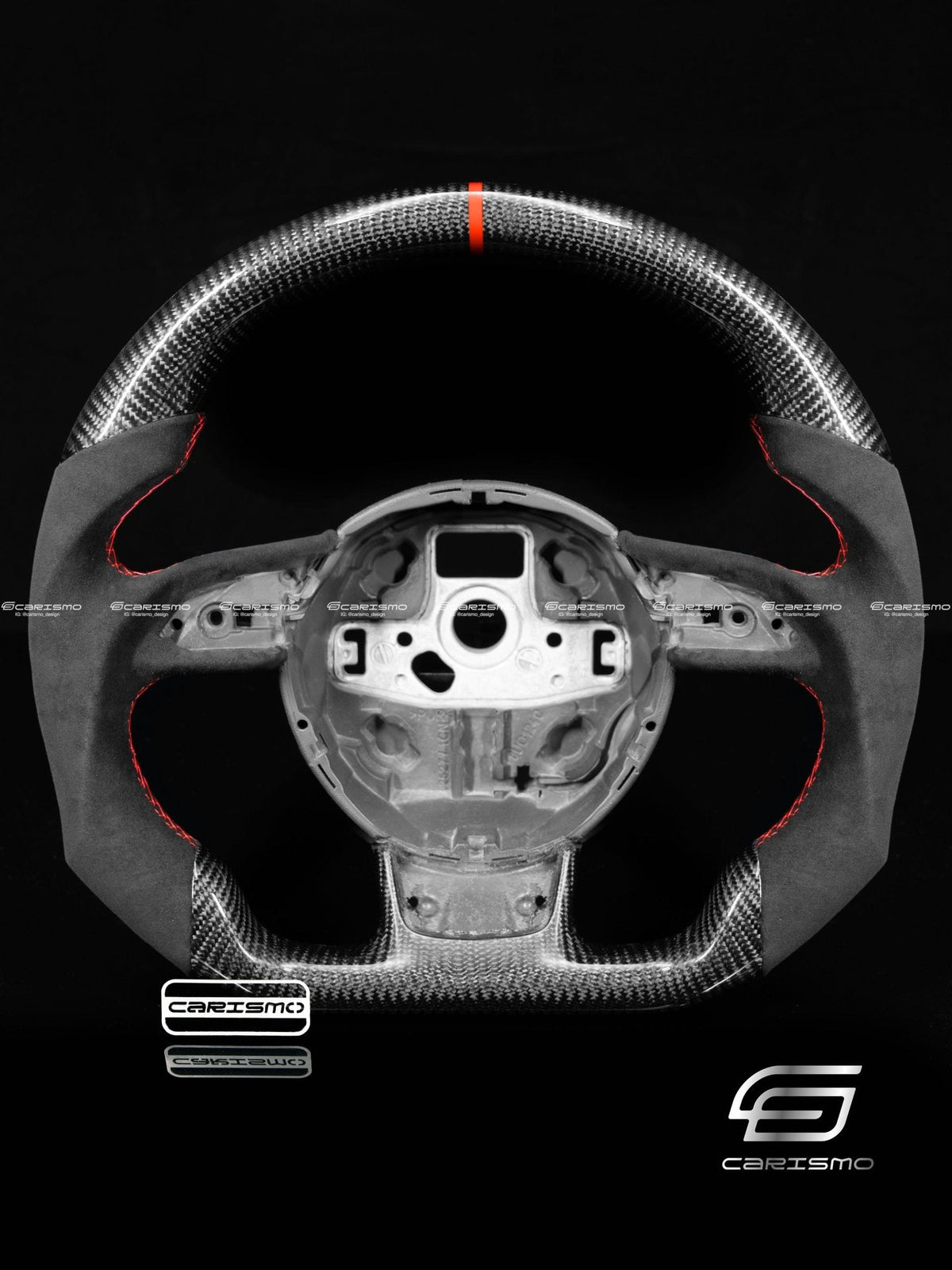 Carismo Steering Wheel For Audi (B8.5 Wheel) - Sport - Gloss Carbon - Alcantara