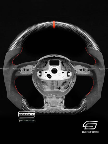 Carismo Steering Wheel For Audi (B8.5 Wheel) - Sport - Gloss Carbon - Alcantara