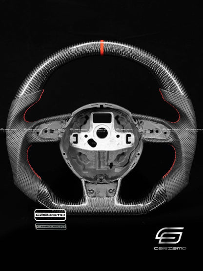 Carismo Steering Wheel For Audi (B8.5 Wheel) - Sport - Gloss Carbon - Perforated Leather