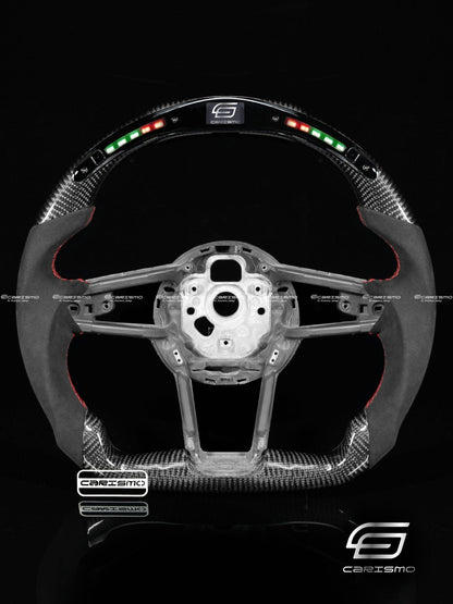 Carismo Steering Wheel For Audi R8 (Gen 2) - Classic RPM LED - Gloss Carbon - Alcantara