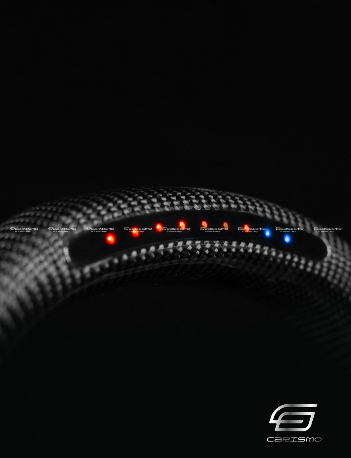 Carismo Steering Wheel For Audi R8 (Gen 2) - Sequential RPM LED - Gloss Carbon - Perforated Leather