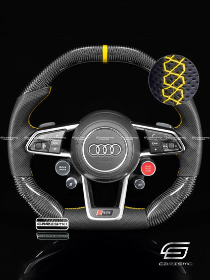 Carismo Steering Wheel For Audi R8 (Gen 2) - Signature - Gloss Carbon - Perforated Leather