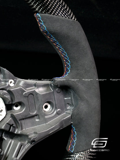Carismo Steering Wheel For BMW G-Series (M Performance Wheels) - Signature (Heated) - Gloss Carbon - Alcantara