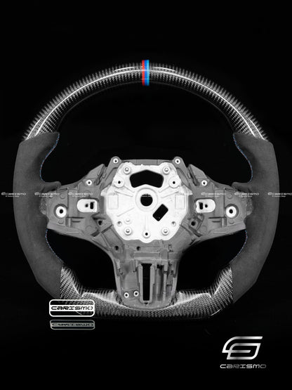 Carismo Steering Wheel For BMW G-Series (M Performance Wheels) - Sport - Gloss Carbon - Alcantara