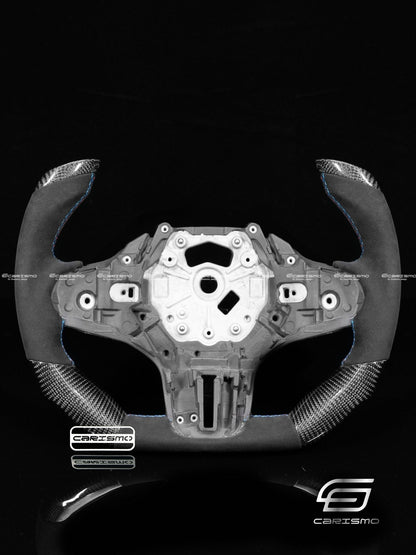 Carismo Steering Wheel For BMW G-Series (M Performance Wheel) - F1 Competition - Gloss Carbon - Alcantara