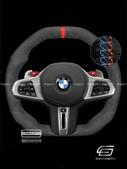 Carismo Steering Wheel For BMW G-Series (M Performance Wheels) - Signature (Heated) - Full Alcantara