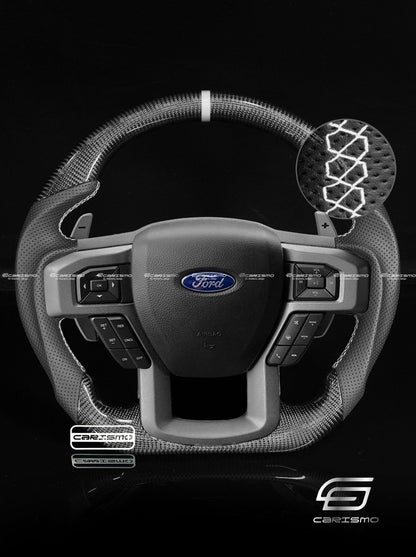 Carismo Steering Wheel For Ford F-150 Raptor (Gen 2) - Sport - Gloss Carbon - Perforated Leather