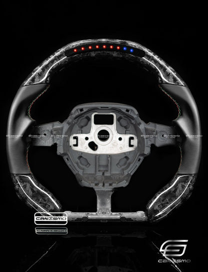 Carismo Steering Wheel For Lamborghini Huracan - Sequential RPM LED - Gloss Forged Carbon - Smooth Leather
