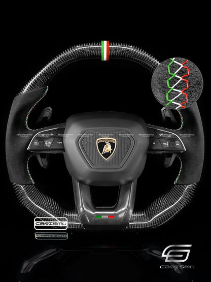 Carismo Steering Wheel For Lamborghini Urus - Signature - Gloss Carbon - Alcantara