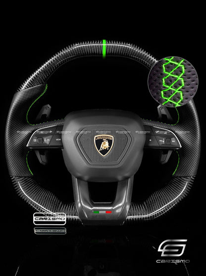 Carismo Steering Wheel For Lamborghini Urus - Signature - Gloss Carbon - Perforated Leather
