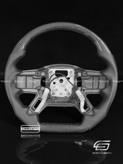 Carismo Steering Wheel For Land Rover Defender (L663) - Sport (Heated) - Gloss Carbon - Perforated Leather