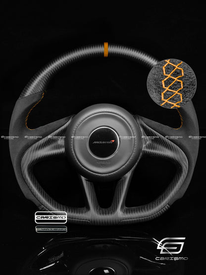 Carismo Steering Wheel For McLaren Super Series - Sport - Matte Carbon - Alcantara