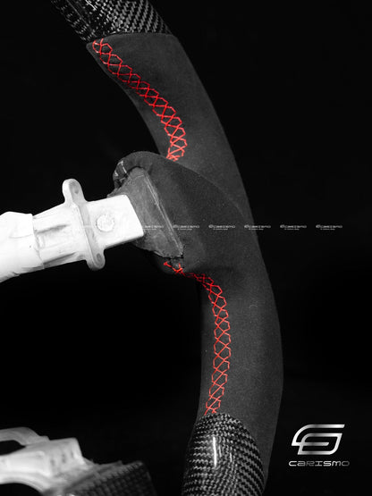 Carismo Steering Wheel For Mercedes/AMG (2020 AMG Performance Wheel) - Classic RPM LED - Gloss Carbon - Alcantara