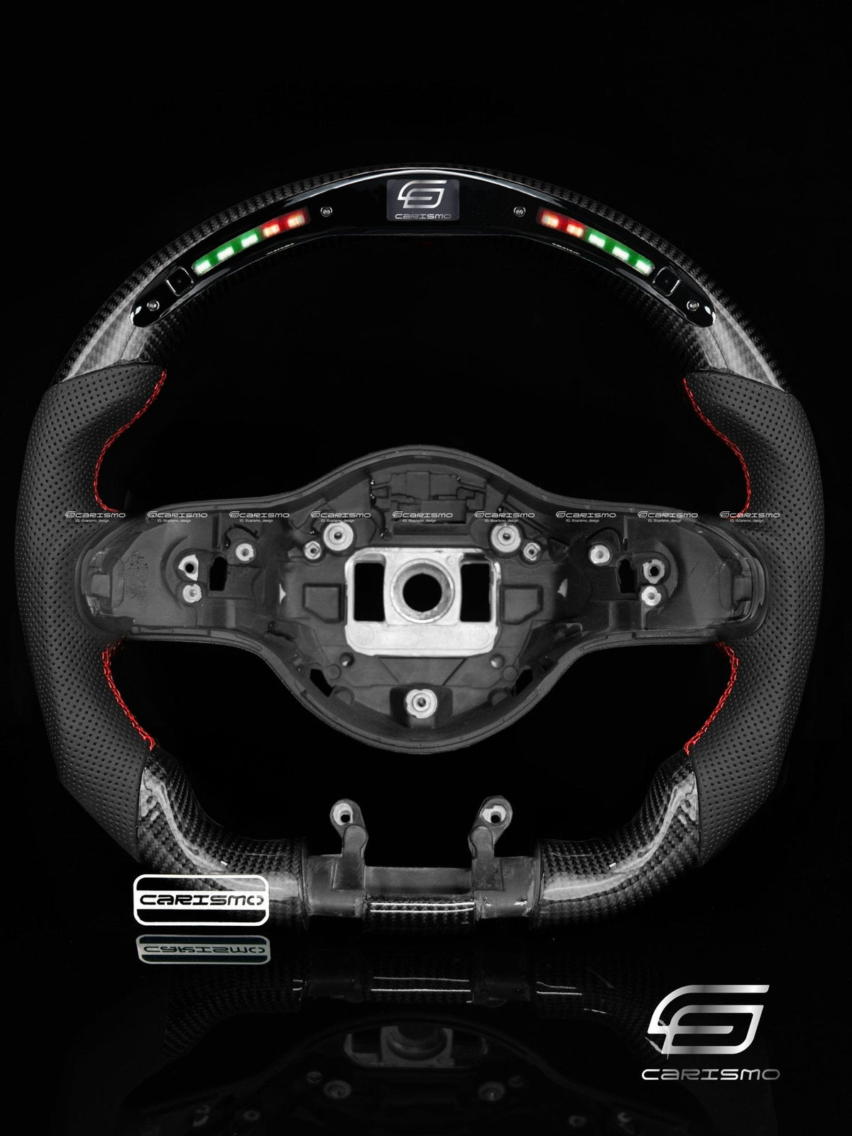 Carismo Steering Wheel For Mercedes/AMG (2020 AMG Performance Wheel) - Classic RPM LED - Gloss Carbon - Perforated Leather