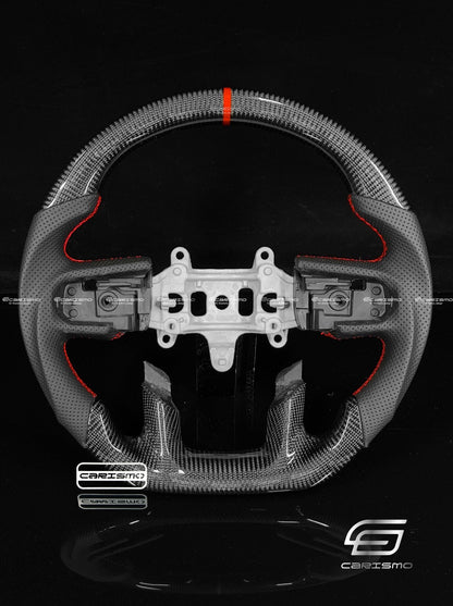 Carismo Steering Wheel For Ram 1500 TRX (DT) - Sport - Gloss Carbon - Perforated Leather