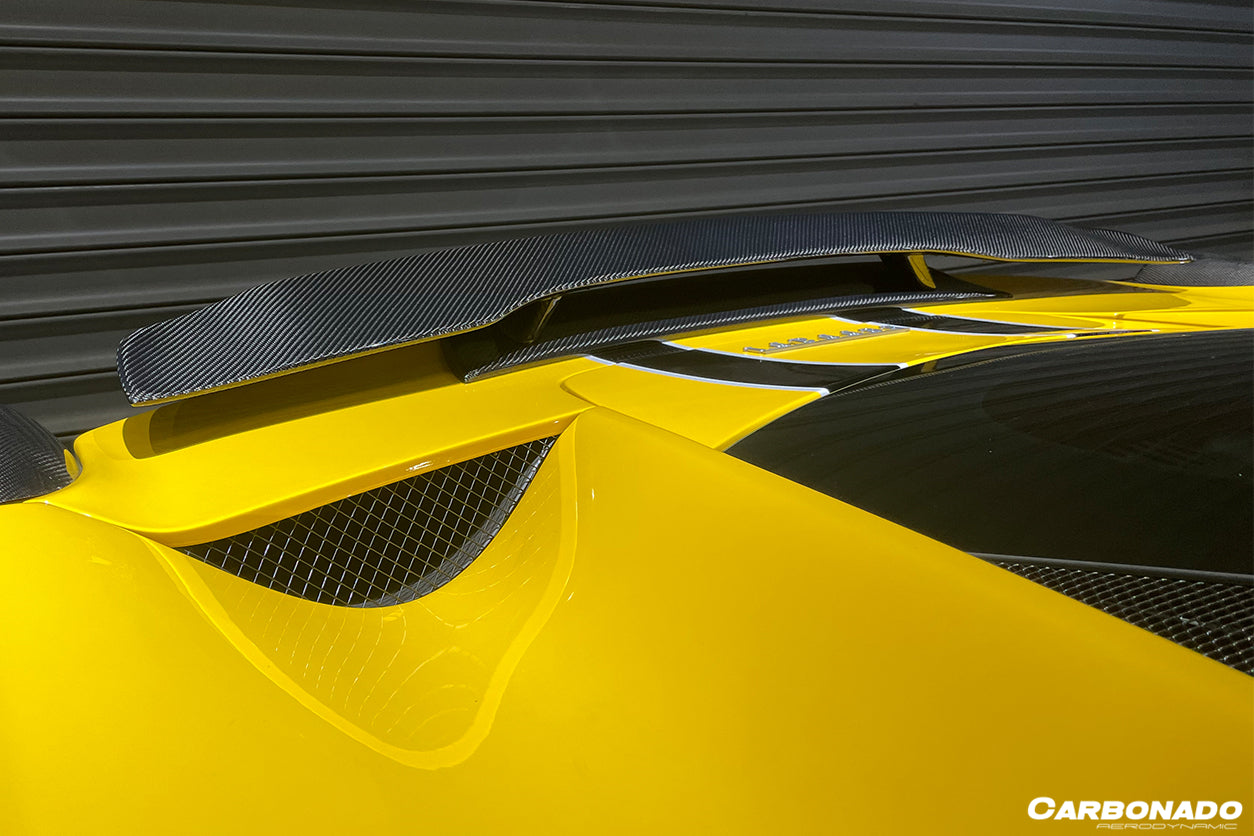 2010-2015 Ferrari 458 Coupe VT Style Carbon Fiber Trunk Spoiler - Carbonado
