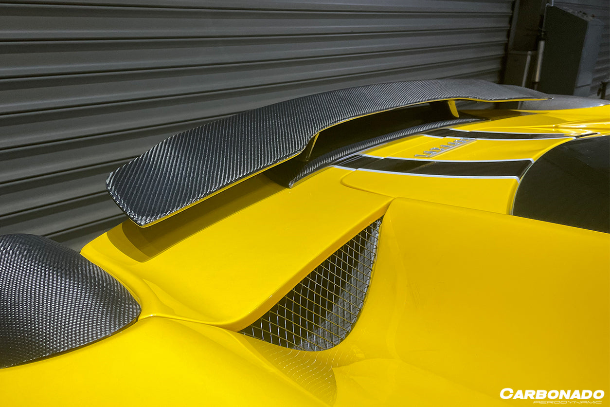 2010-2015 Ferrari 458 Coupe VT Style Carbon Fiber Trunk Spoiler - Carbonado