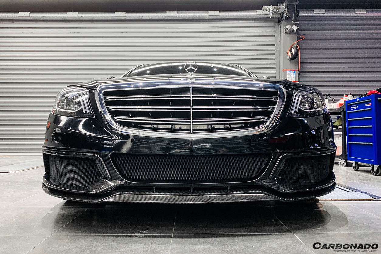 2017-2020 Mercedes Benz W222 Sedan BRS-2019 Style Front Bumper - Carbonado