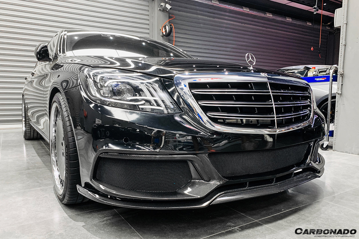 2017-2020 Mercedes Benz W222 Sedan BRS-2019 Style Front Bumper - Carbonado